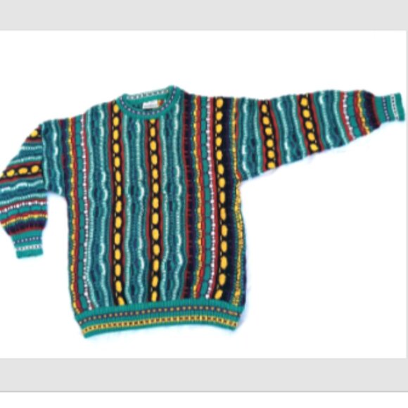 Vintage Kalaroo Made in Australia Mercerized Cotton Mens sz XL Coogi Sweater 90s - Picture 11 of 15